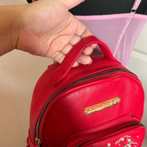 °｡⋆♡ BETSEY Johnson Small Red Backpack (HB-12) - Picture 7 of 10